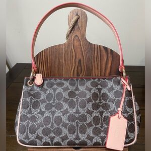 COACH Mini Brown Signature “C” Canvas Bag